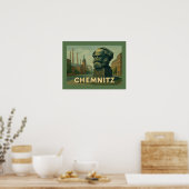 Chemnitz Deutschland Stadt Kunst Poster (Küche)