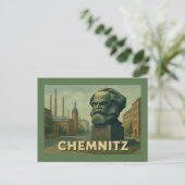 Chemnitz Deutschland Stadt Kunst Postkarte (Stehend Vorderseite)