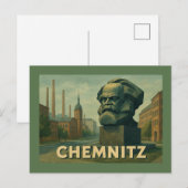 Chemnitz Deutschland Stadt Kunst Postkarte (Vorne/Hinten)