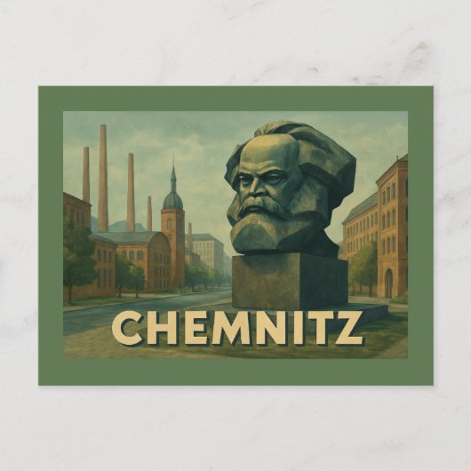 Chemnitz Deutschland Stadt Kunst Postkarte (Vorderseite)