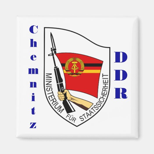 Chemnitz, Deutschland Stasi Magnet DDR. (Vorne)
