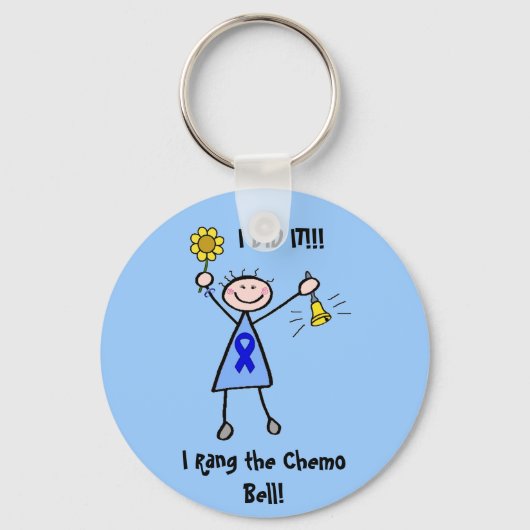 Chemo Bell - Colon Cancer Woman Schlüsselanhänger (Vorderseite)