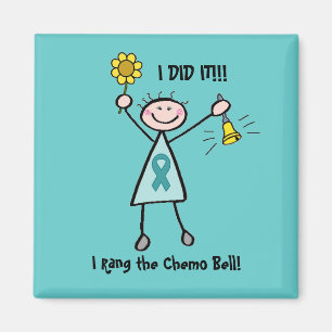 Chemo Bell - Eierstockkrebs-aquamarines Band Magnet