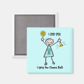 Chemo Bell - Gebärmutterhalskrebs Magnet (Vorderseite/Rückseite)