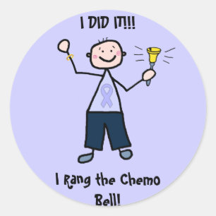 Chemo Bell - General Cancer Male Runder Aufkleber