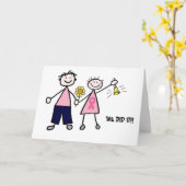 Chemo Bell - rosa Ribbon Brustkrebs Karte (Gelbe Blume)