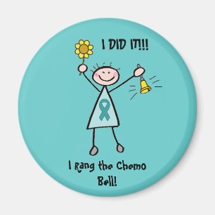 Chemo Bell - uteriner Krebs-aquamarines Band Magnet