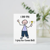 Chemo Bell - Weibliche Krebserkrankung Postkarte (Stehend Vorderseite)