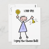 Chemo Bell - Weiblicher Krebs Postkarte (Vorne/Hinten)