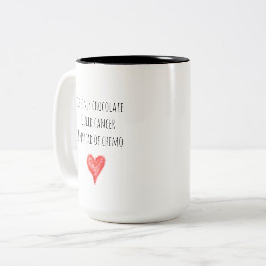 Chemo Cancer Spaß Zweifarbige Tasse (Vorderseite Links)
