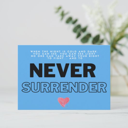 Chemo Cards - Worte der Ermutigung für harte Zeite Einladung (Stehend Vorderseite)