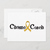 Chemo Coach - Kinderkrebs Gold Band Postkarte (Vorne/Hinten)