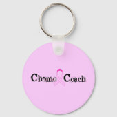 Chemo Coach - rosa Ribbon Brustkrebs Schlüsselanhänger (Vorderseite)