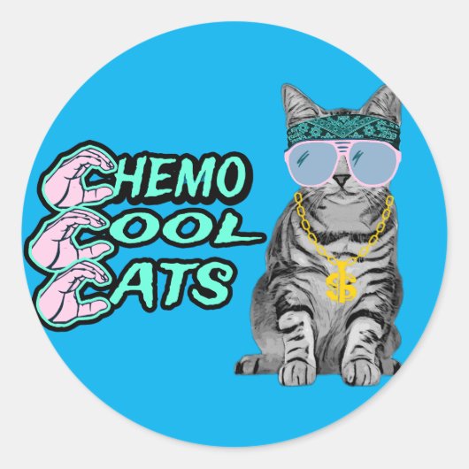 Chemo Cool Cat Stickers (Vorderseite)
