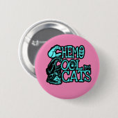 Chemo coole Katzen Schaltfläche Button (Vorne & Hinten)