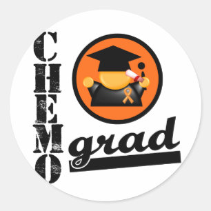 Chemo Grad LEUKEMIA Ribbon Runder Aufkleber