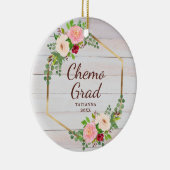 Chemo Grad Personalisierter Brustkrebs Keramik Ornament (Rechts)
