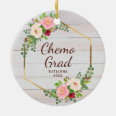 Chemo Grad Personalisierter Brustkrebs Keramik Ornament (Hinten)
