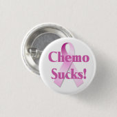 Chemo ist zum Kotzen Brustkrebs-Knopf Button (Vorne & Hinten)