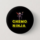 Chemo Ninja kids Cancer Awareness Month Button (Vorderseite)