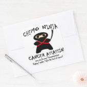 Chemo Ninja Stickers! Quadratischer Aufkleber (Umschlag)