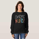 Chemo Nurse Bohemian Cheetah Leopard Print Pattern Sweatshirt (Vorne ganz)