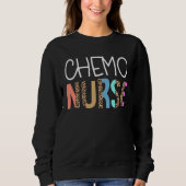 Chemo Nurse Bohemian Cheetah Leopard Print Pattern Sweatshirt (Vorderseite)
