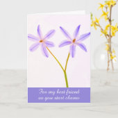 Chemo Support Best Friend Blume Karte (Gelbe Blume)