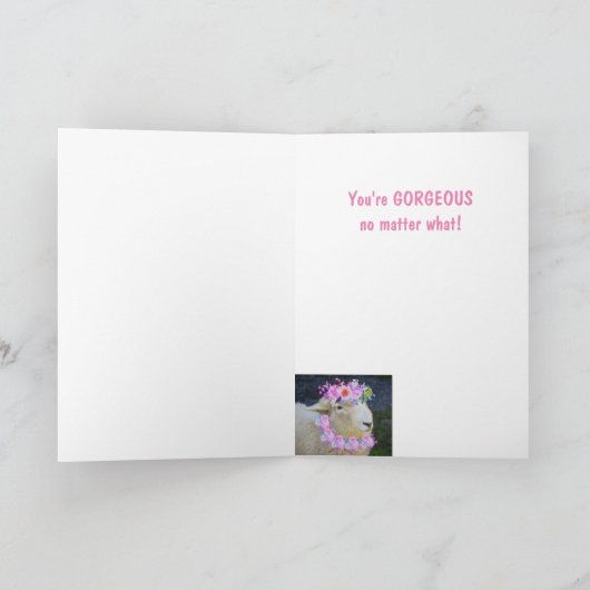 Chemo Support Funny Sheep Karte (Innenseite)