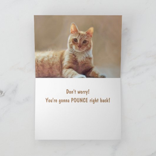 Chemo Support Niedlich Cat Karte (Innenseite)