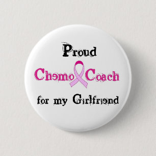 Chemo Trainer - rosa Band-Brustkrebs Button