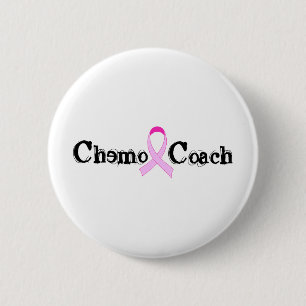 Chemo Trainer - rosa Band-Brustkrebs Button
