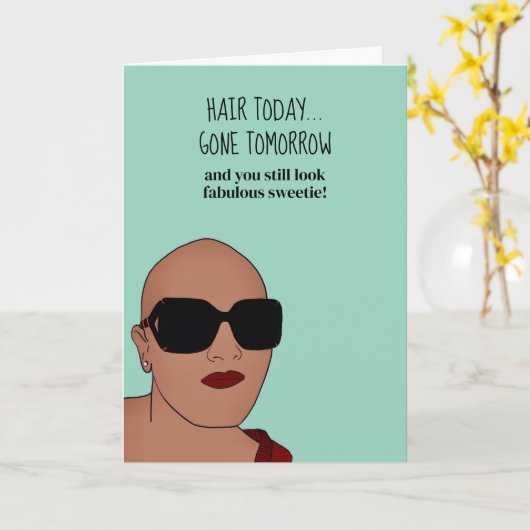 Chemo und Haarausfall Karte (Gelbe Blume)