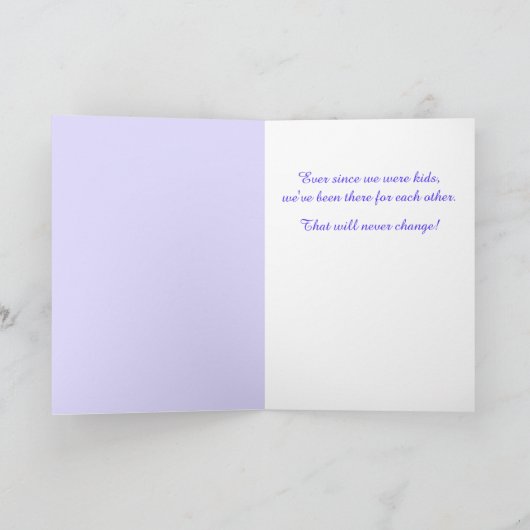 Chemo-Unterstützung für meine Schwester Karte (Innenseite)