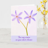 Chemo-Unterstützung für meine Schwester Karte (Gelbe Blume)