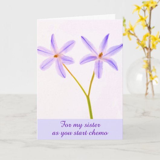 Chemo-Unterstützung für meine Schwester Karte (Gelbe Blume)