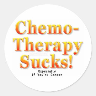 Chemotherapie ist zum Kotzen! Runder Aufkleber