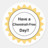 Chemtrail Free Day - Aufkleber (Vorderseite)