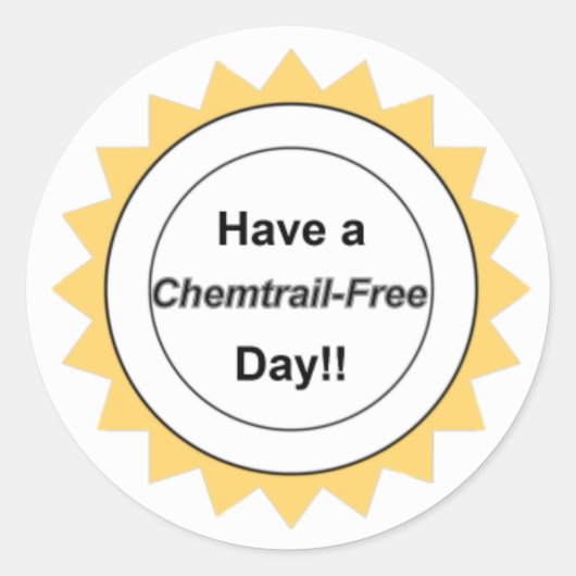 Chemtrail Free Day - Aufkleber (Vorderseite)