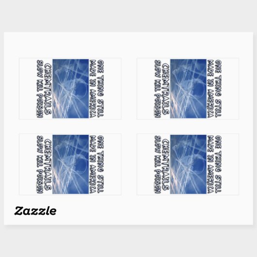 Chemtrails - Made in America Rechteckiger Aufkleber (Blatt)