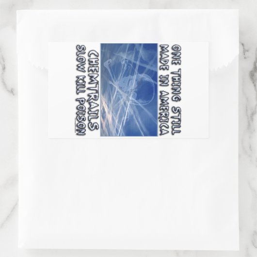 Chemtrails - Made in America Rechteckiger Aufkleber (Tasche)