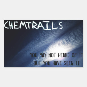 Chemtrails - Sie haben es gesehen Rechteckiger Aufkleber