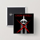 Chemtrails sind schwarz falsch button (Vorne & Hinten)