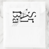 Chemtrails Sr+Al+Ba Rechteckiger Aufkleber (Tasche)