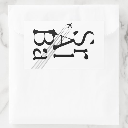 Chemtrails Sr+Al+Ba Rechteckiger Aufkleber (Tasche)