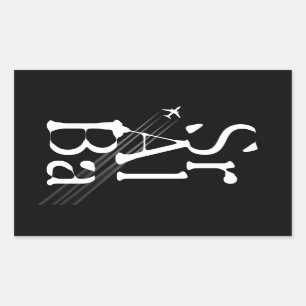 Chemtrails Sr+Al+Ba Rechteckiger Aufkleber