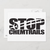Chemtrails stoppen postkarte (Vorne/Hinten)