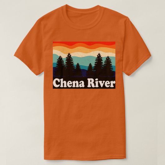 Chena River Alaska Retro T-Shirt (Design vorne)