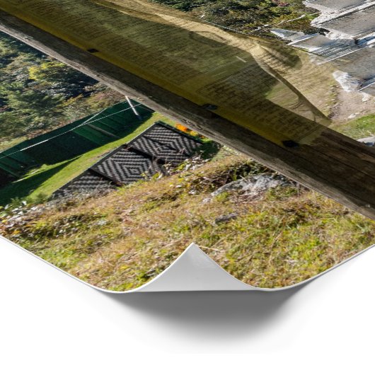 Chendebji Chorten in Bhutan, Himalaya, Asien Poster (Ecke)