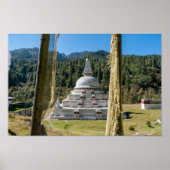 Chendebji Chorten in Bhutan, Himalaya, Asien Poster (Vorne)